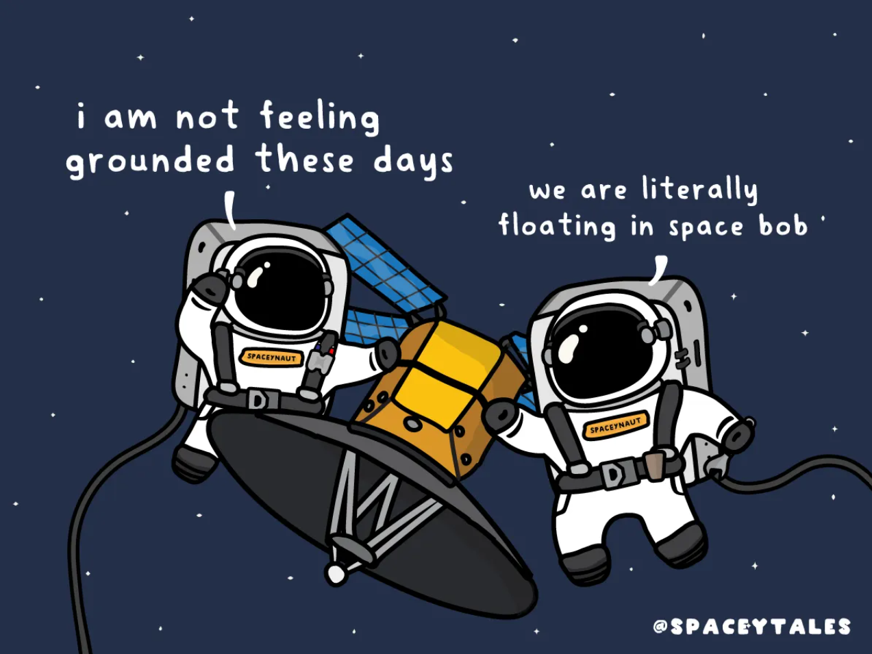 Spaceytales illustration of mental health in space