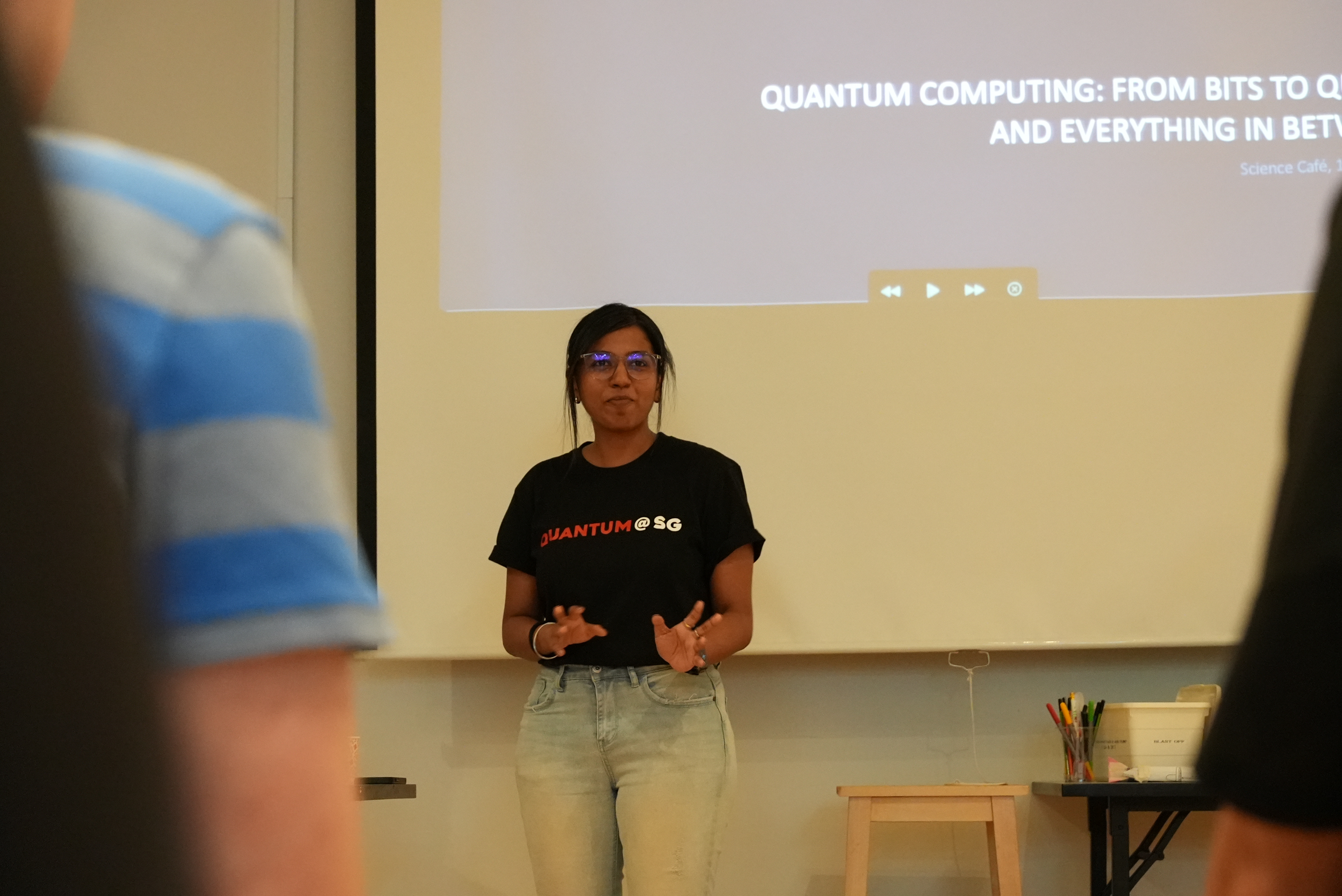 Dr Pooja Jayachandran at Science Cafe: Quantum Computing (Oct 2025)