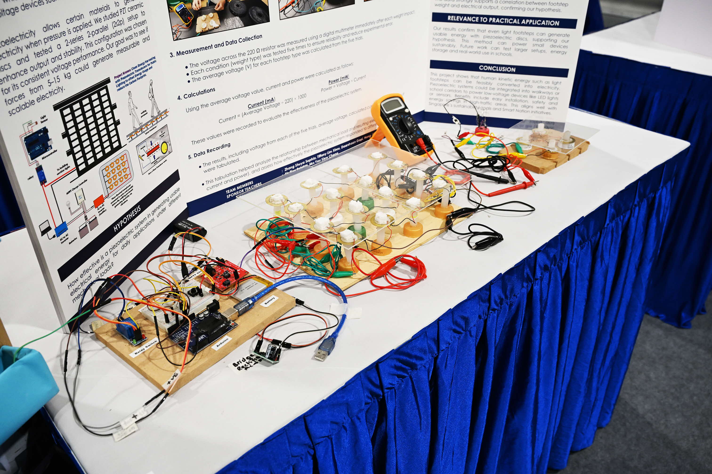The piezoelectric system tested by the Project Kronos team from Ang Mo Kio Primary School.