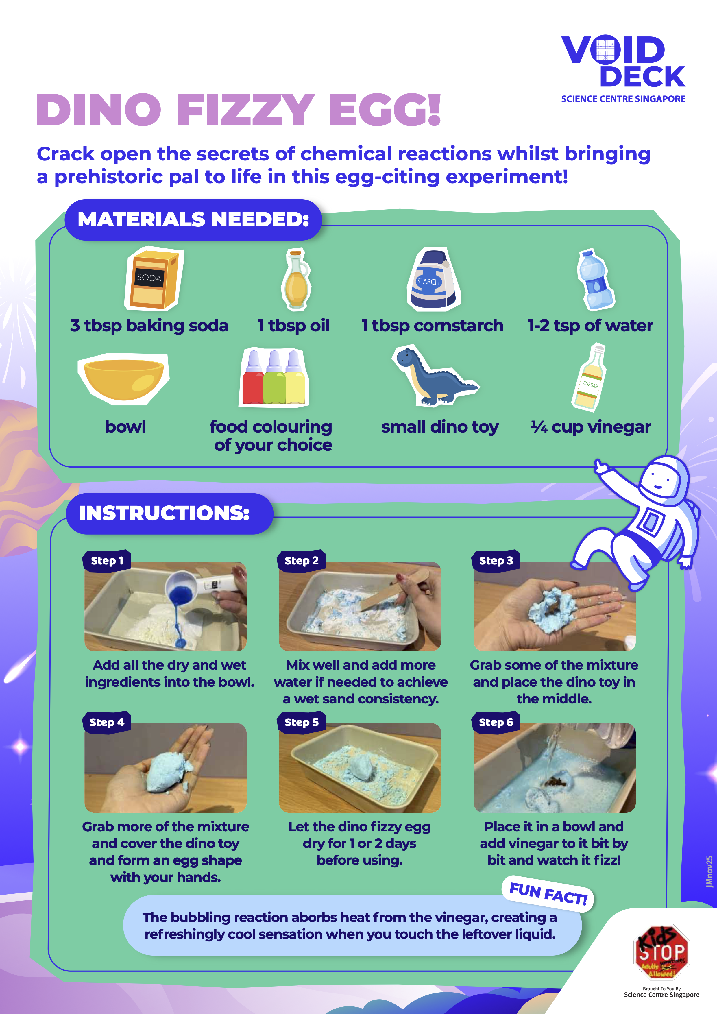 Void Deck DIY Dino Fizzy Egg Activity Guide