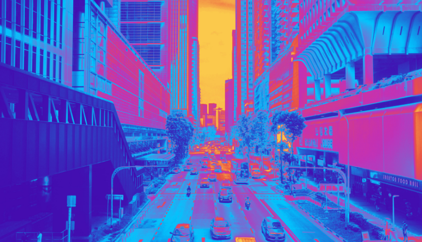 A hot street in Singapore