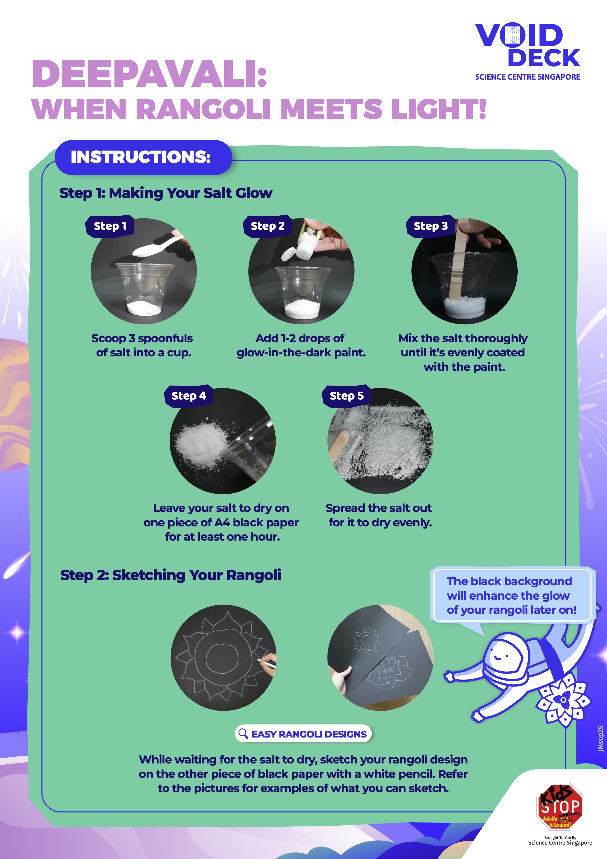 VD Deepavali Glow in the Dark Rangoli Page 2